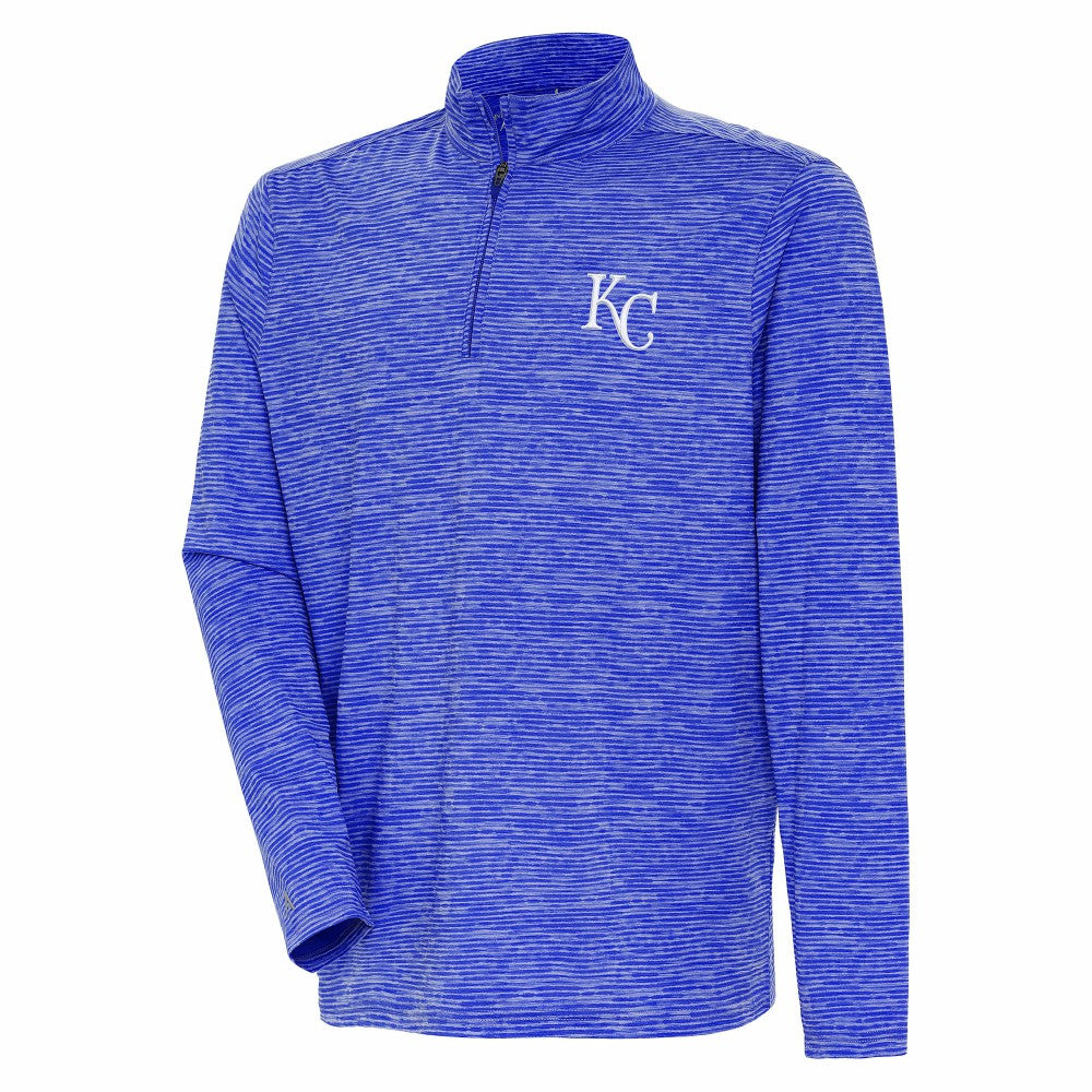 Kansas City Royals Antigua Quarter-Zip Top - Heather Royal Tops