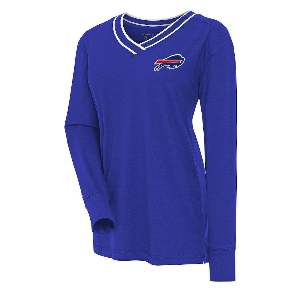 Buffalo Bills Antigua Women's Symbolic Long Sleeve V-Neck Top Royal
