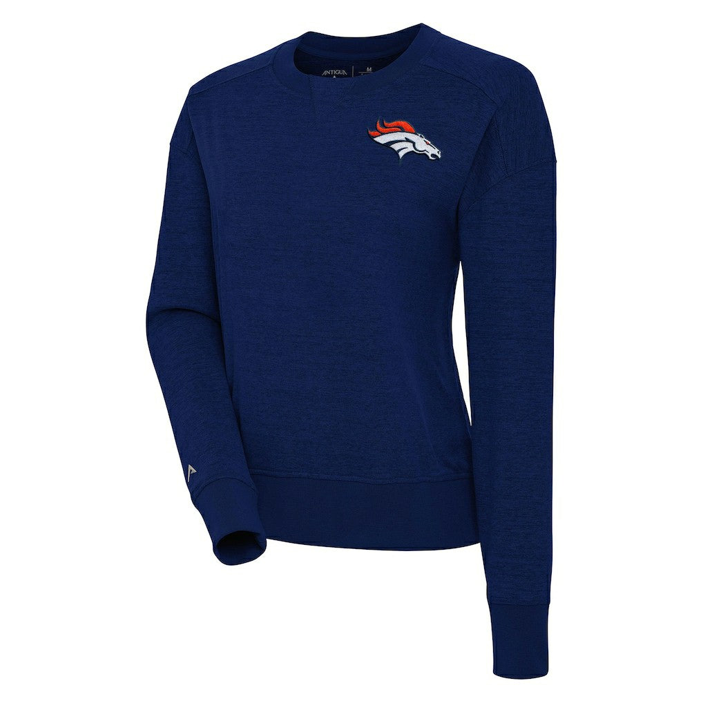 Denver Broncos Antigua Women's Forward Fleece Pullover Sweatshirt Navy
