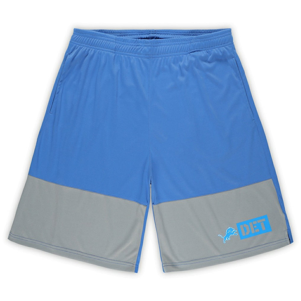 Detroit Lions Big & Tall Best of the Best Performance Shorts Blue/Silver