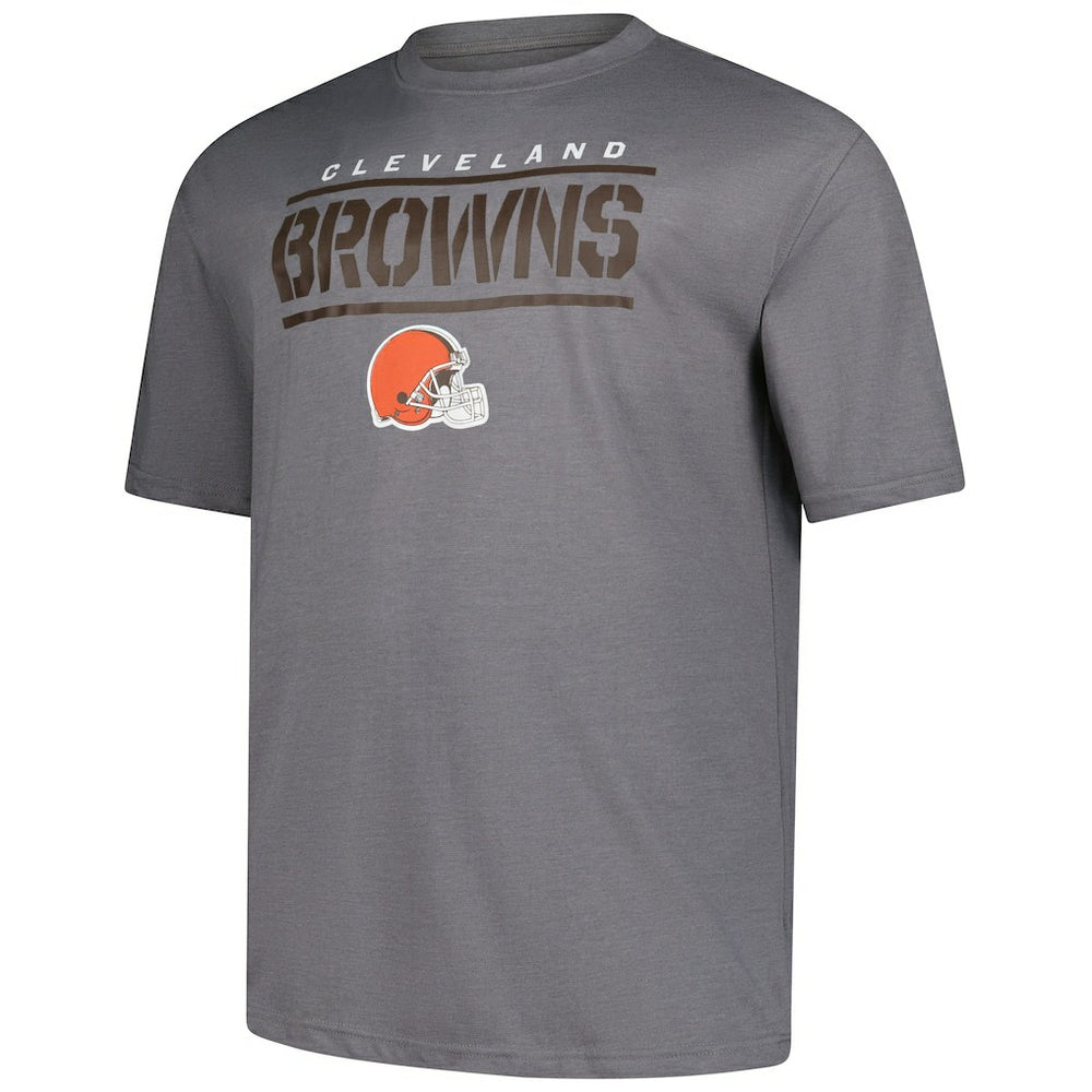 Cleveland Browns Big & Tall Top Notch T-Shirt Heather Gray