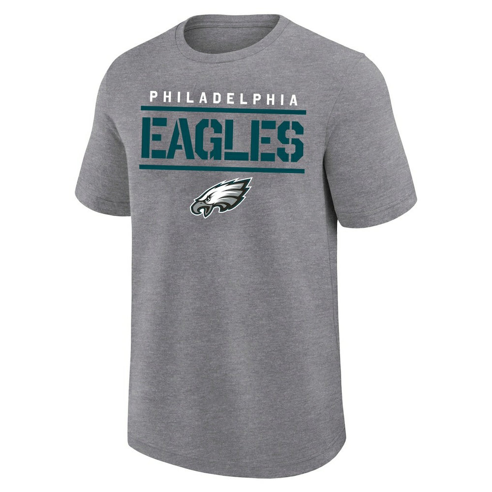 Philadelphia Eagles Big & Tall Top Notch T-Shirt Heather Gray