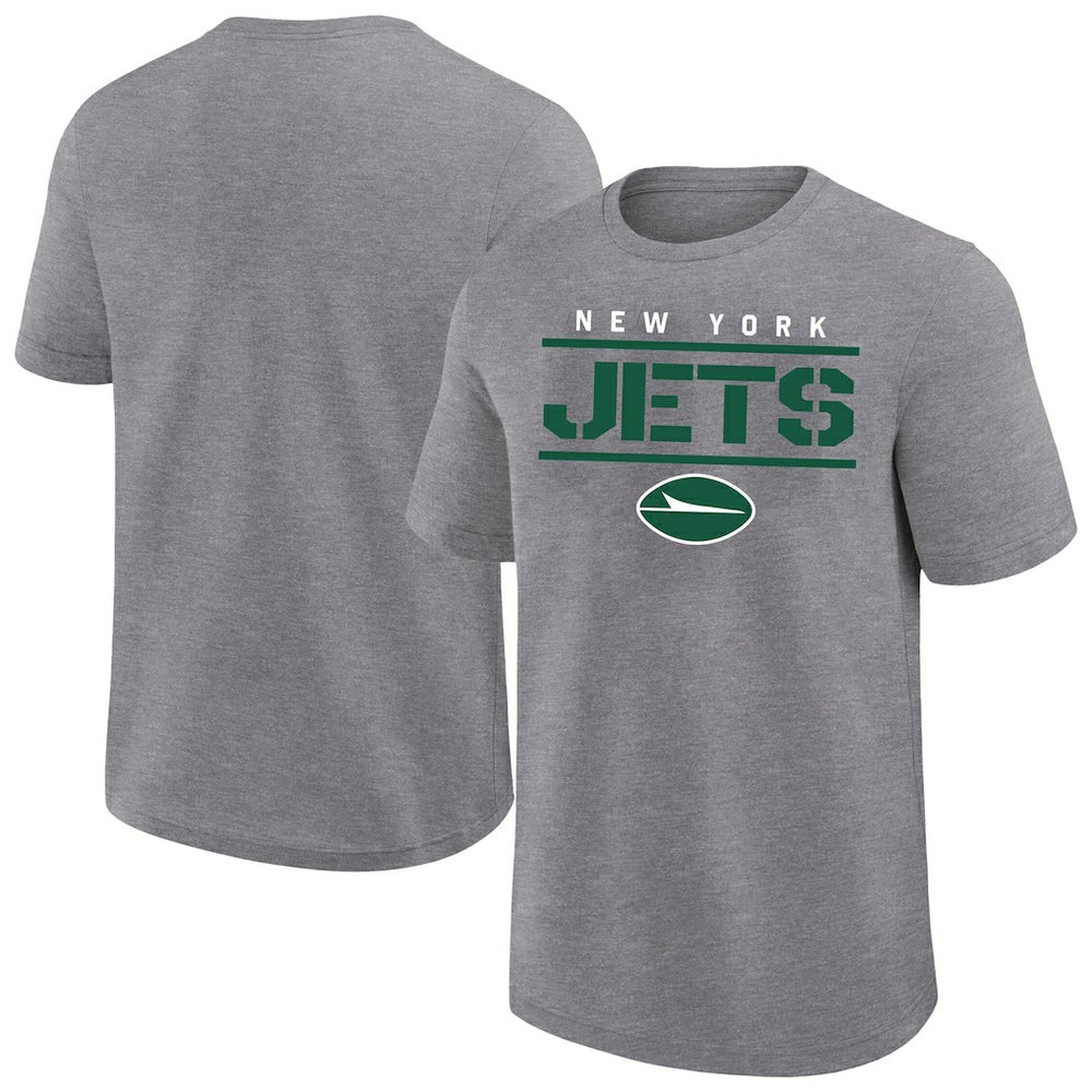 New York Jets Big & Tall Top Notch T-Shirt Heather Gray