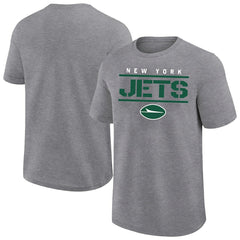 New York Jets Big & Tall Top Notch T-Shirt Heather Gray