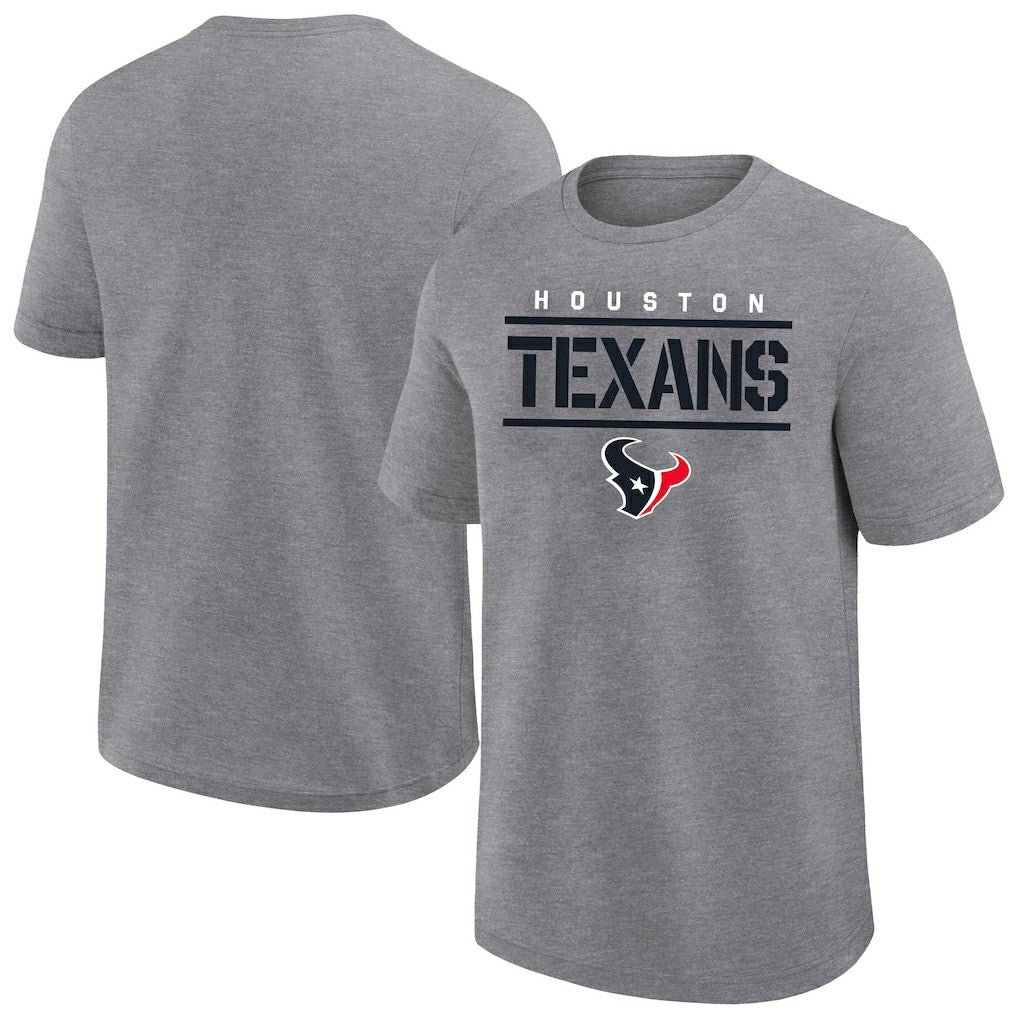 Houston Texans Big & Tall Top Notch T-Shirt Heather Gray