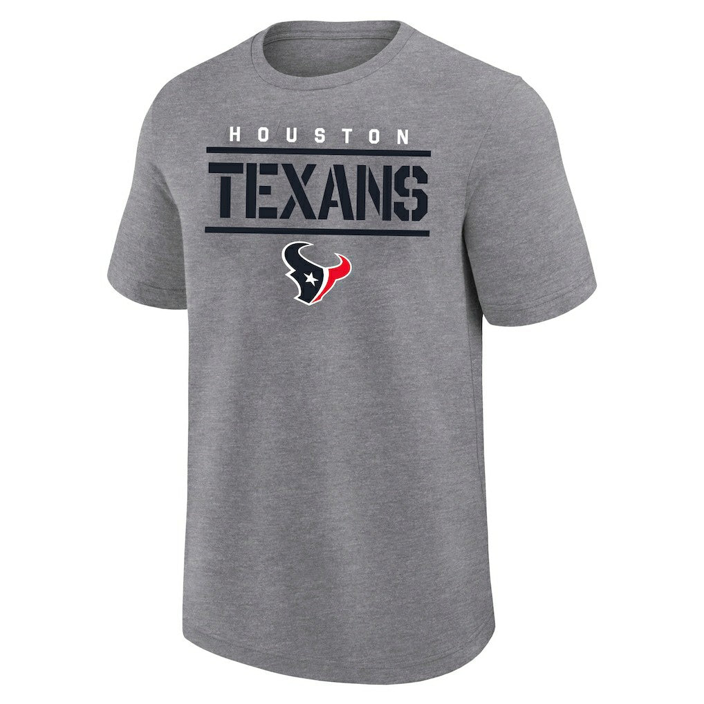 Houston Texans Big & Tall Top Notch T-Shirt Heather Gray
