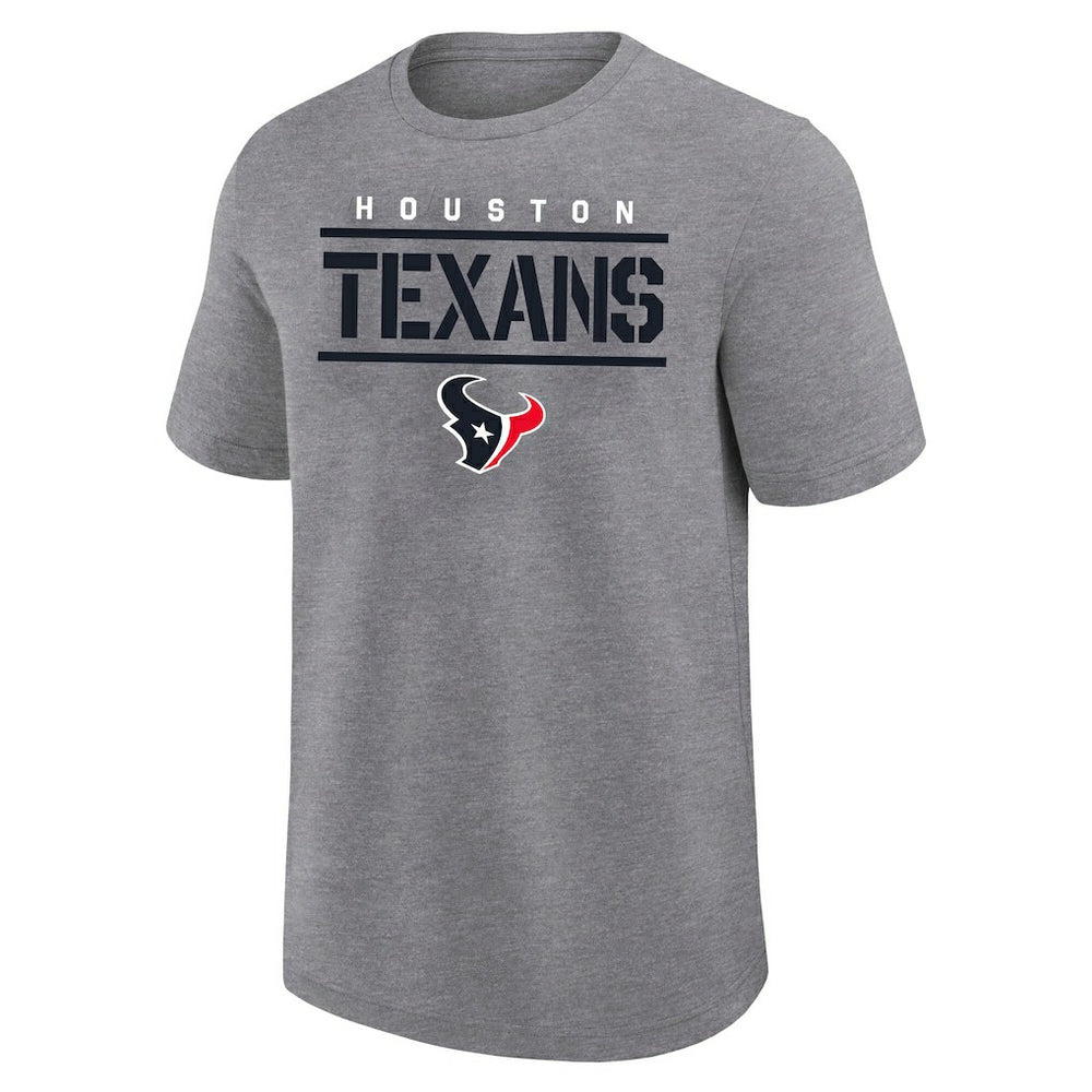 Houston Texans Big & Tall Top Notch T-Shirt Heather Gray