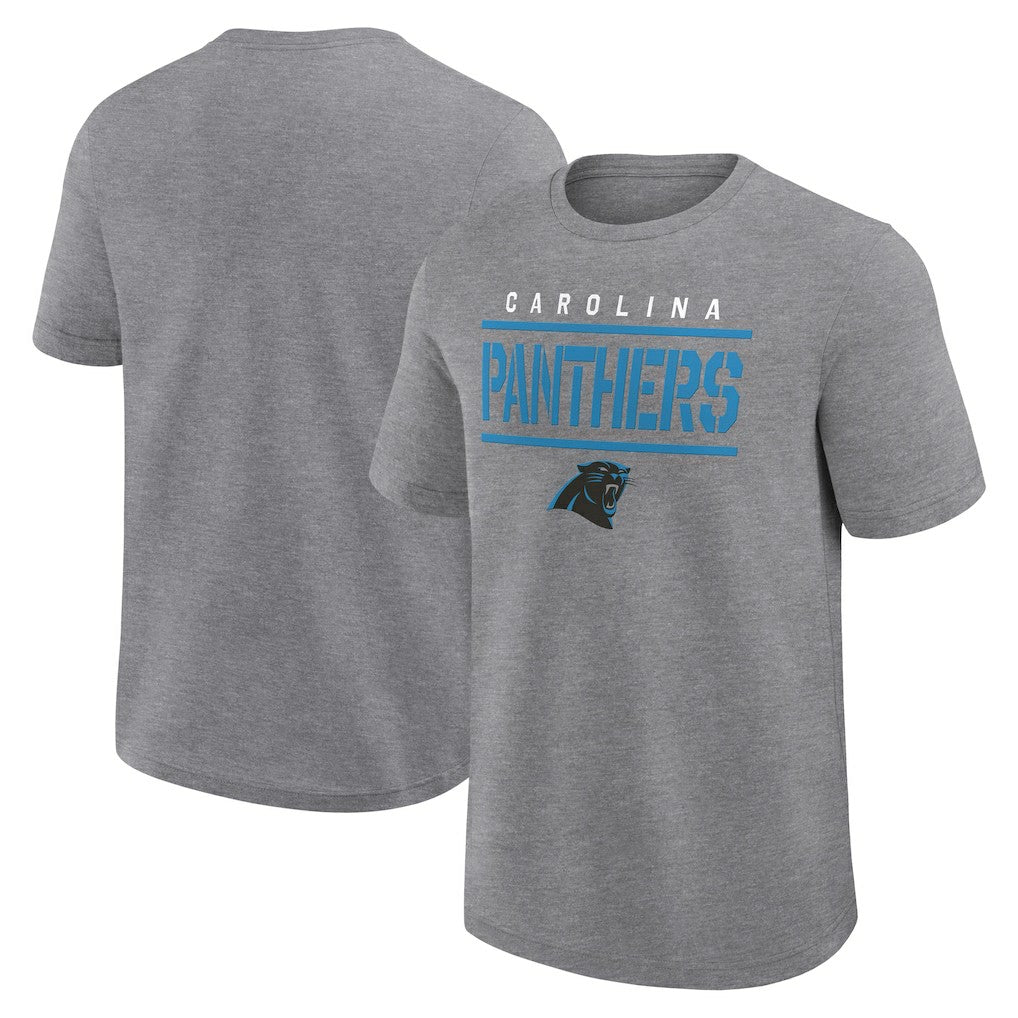 Carolina Panthers Big & Tall Top Notch T-Shirt Heather Gray