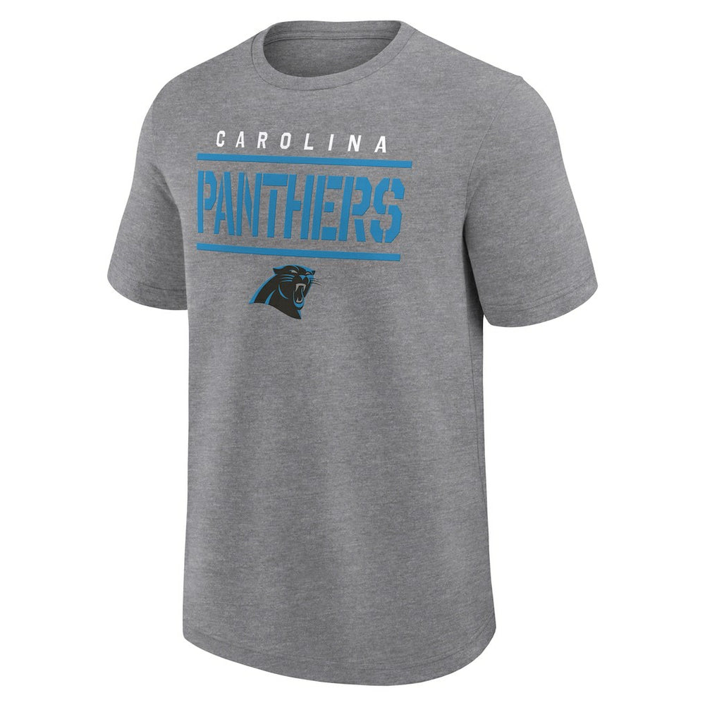 Carolina Panthers Big & Tall Top Notch T-Shirt Heather Gray