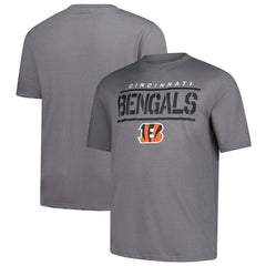 Cincinnati Bengals Big & Tall Top Notch T-Shirt Heather Gray