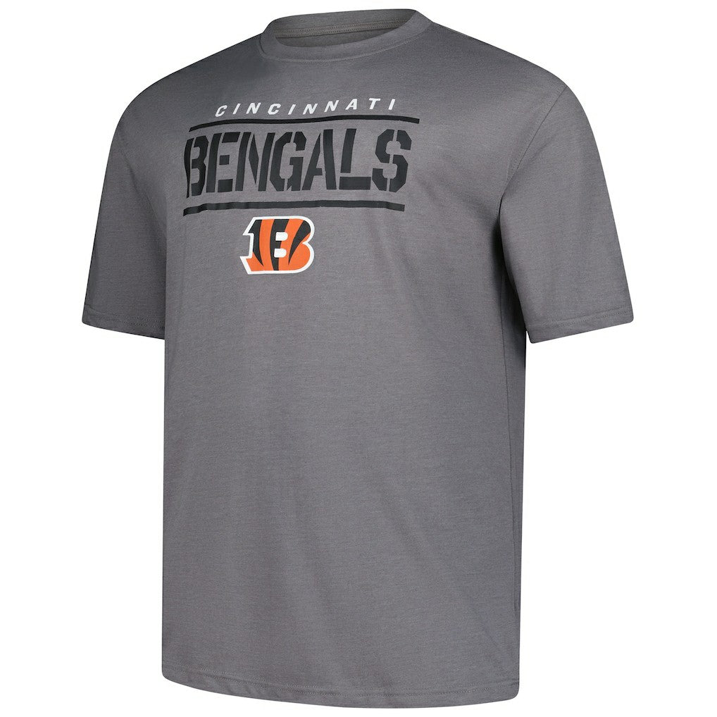 Cincinnati Bengals Big & Tall Top Notch T-Shirt Heather Gray