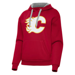 NHL Calgary Flames Antigua Women's Victory Pullover Hoodie - Red