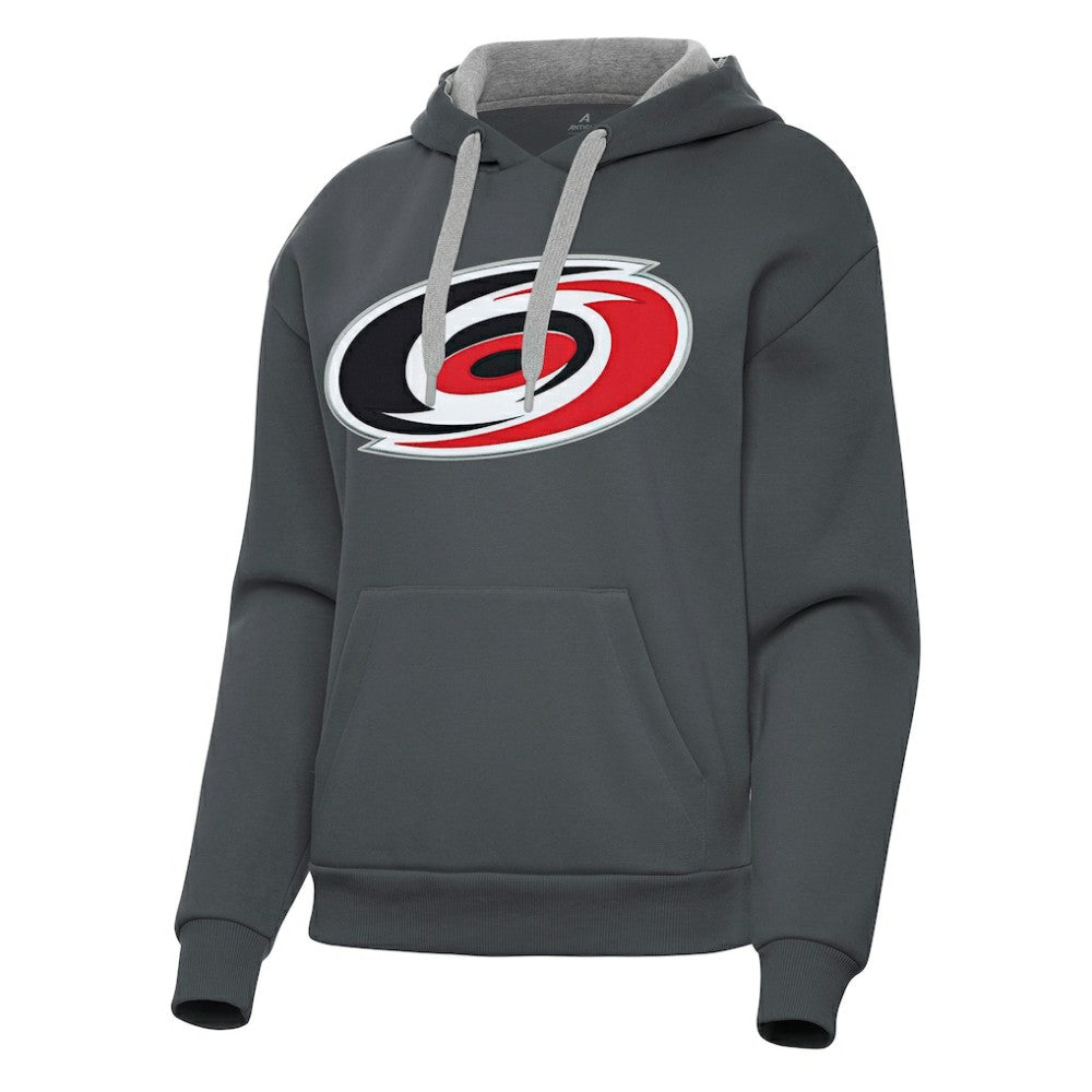 NHL Carolina Hurricanes Antigua Women's Victory Pullover Hoodie - Charcoal