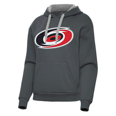 NHL Carolina Hurricanes Antigua Women's Victory Pullover Hoodie - Charcoal
