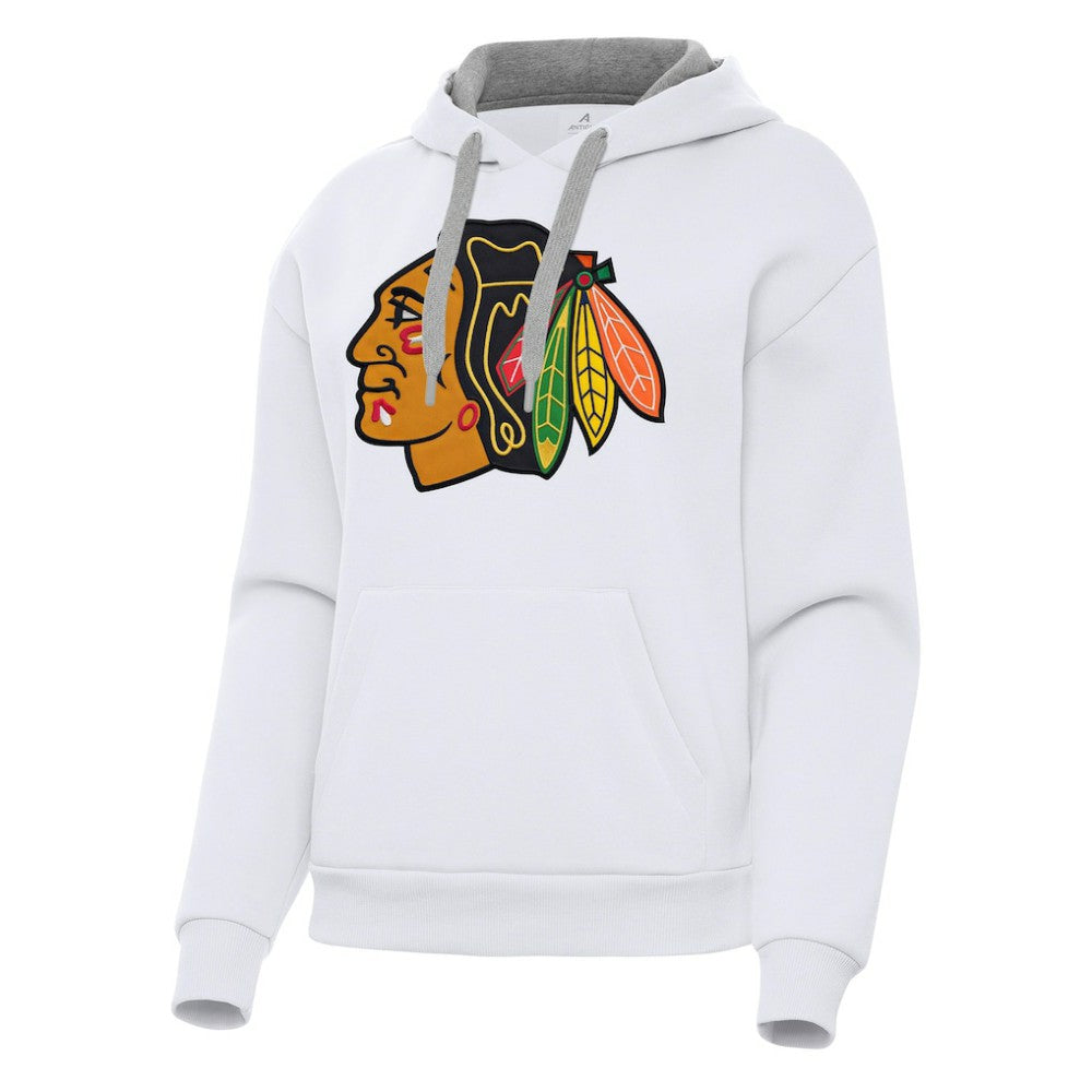 NHL Chicago Blackhawks Antigua Women's Victory Pullover Hoodie - White