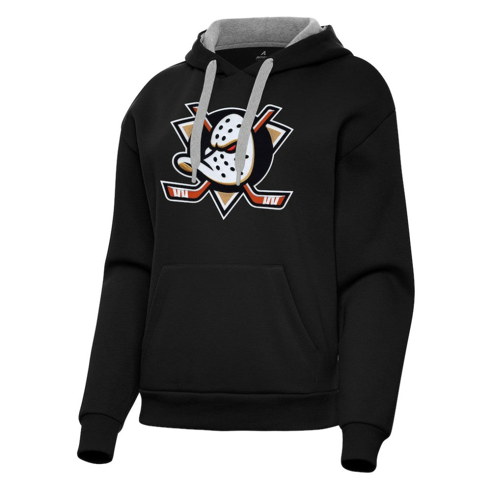 NHL Anaheim Ducks Antigua Women's Victory Pullover Hoodie - Black