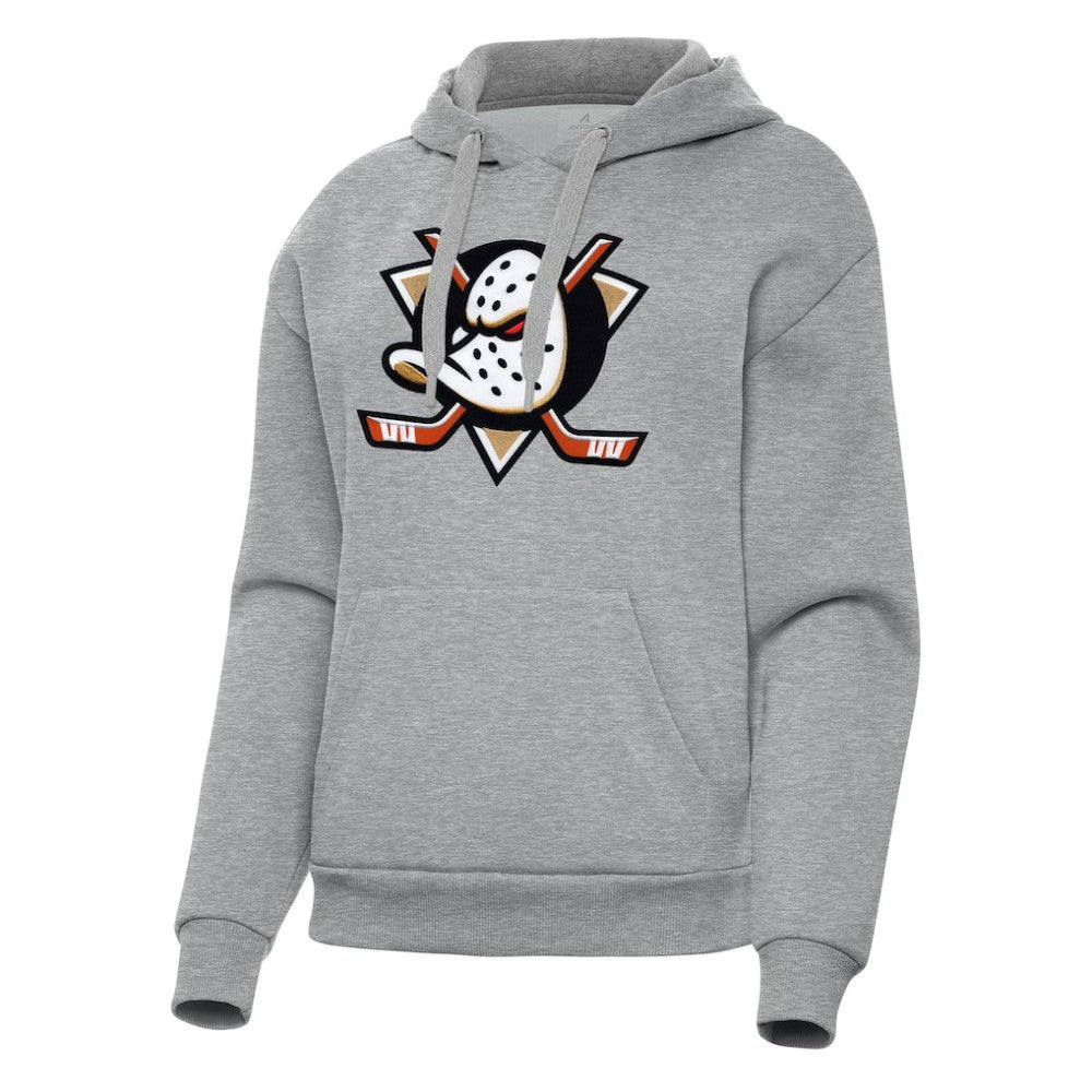 NHL Anaheim Ducks Antigua Women's Victory Pullover Hoodie - Heather Gray
