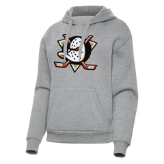NHL Anaheim Ducks Antigua Women's Victory Pullover Hoodie - Heather Gray