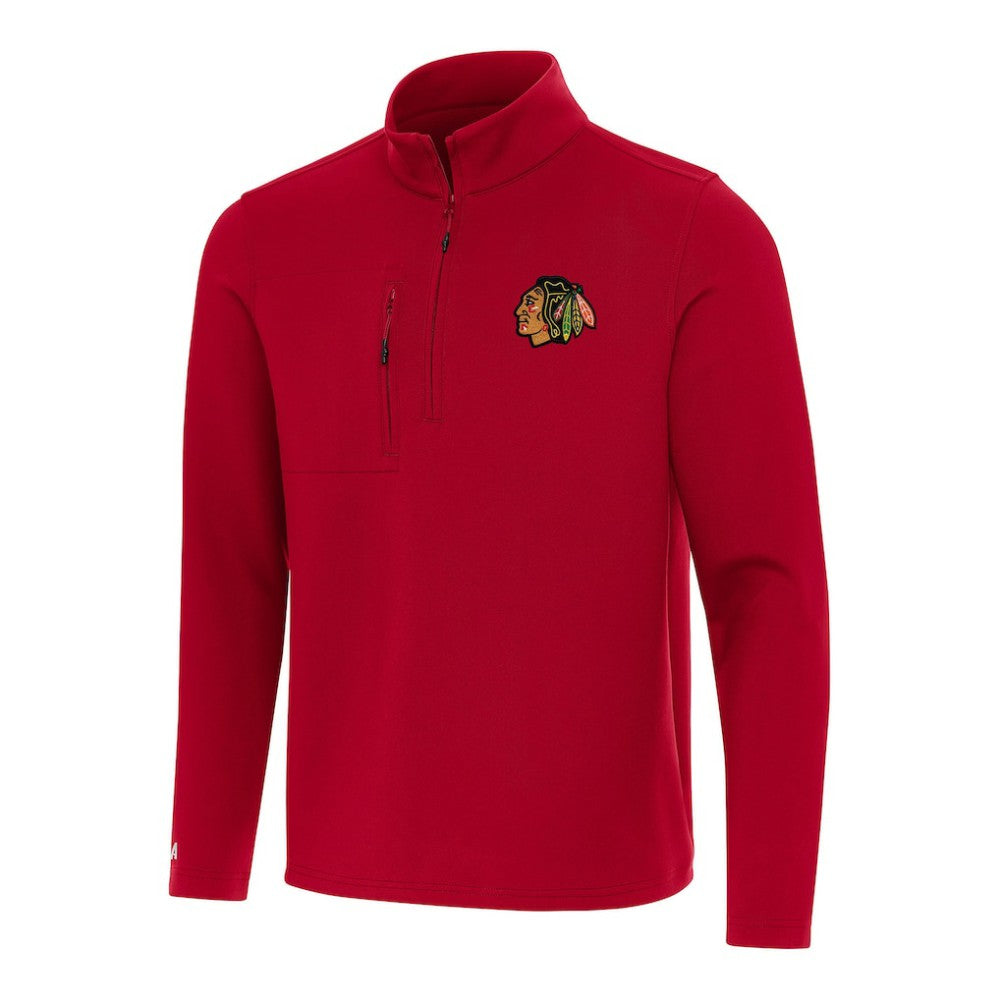 NHL Chicago Blackhawks Antigua Insider Quarter-Zip Top - Red