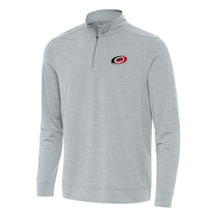 NHL Carolina Hurricanes Antigua Bright Quarter-Zip Top - Heather Gray