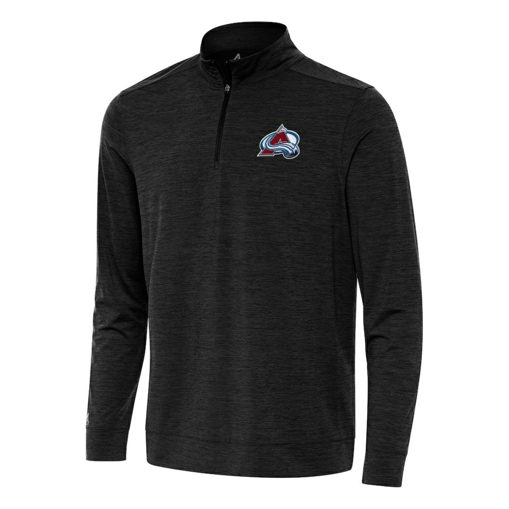 NHL Colorado Avalanche Antigua Bright Quarter-Zip Top - Heather Black