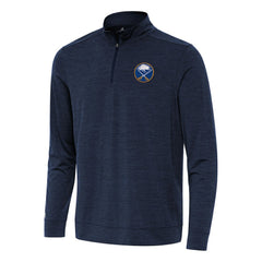 NHL Buffalo Sabres Antigua Bright Quarter-Zip Top - Heather Navy