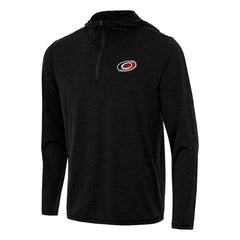 NHL Carolina Hurricanes Antigua Tidy Quarter-Zip Hoodie - Heather Black