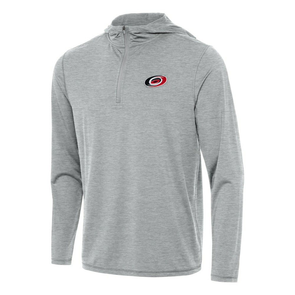 NHL Carolina Hurricanes Antigua Tidy Quarter-Zip Hoodie - Heather Gray