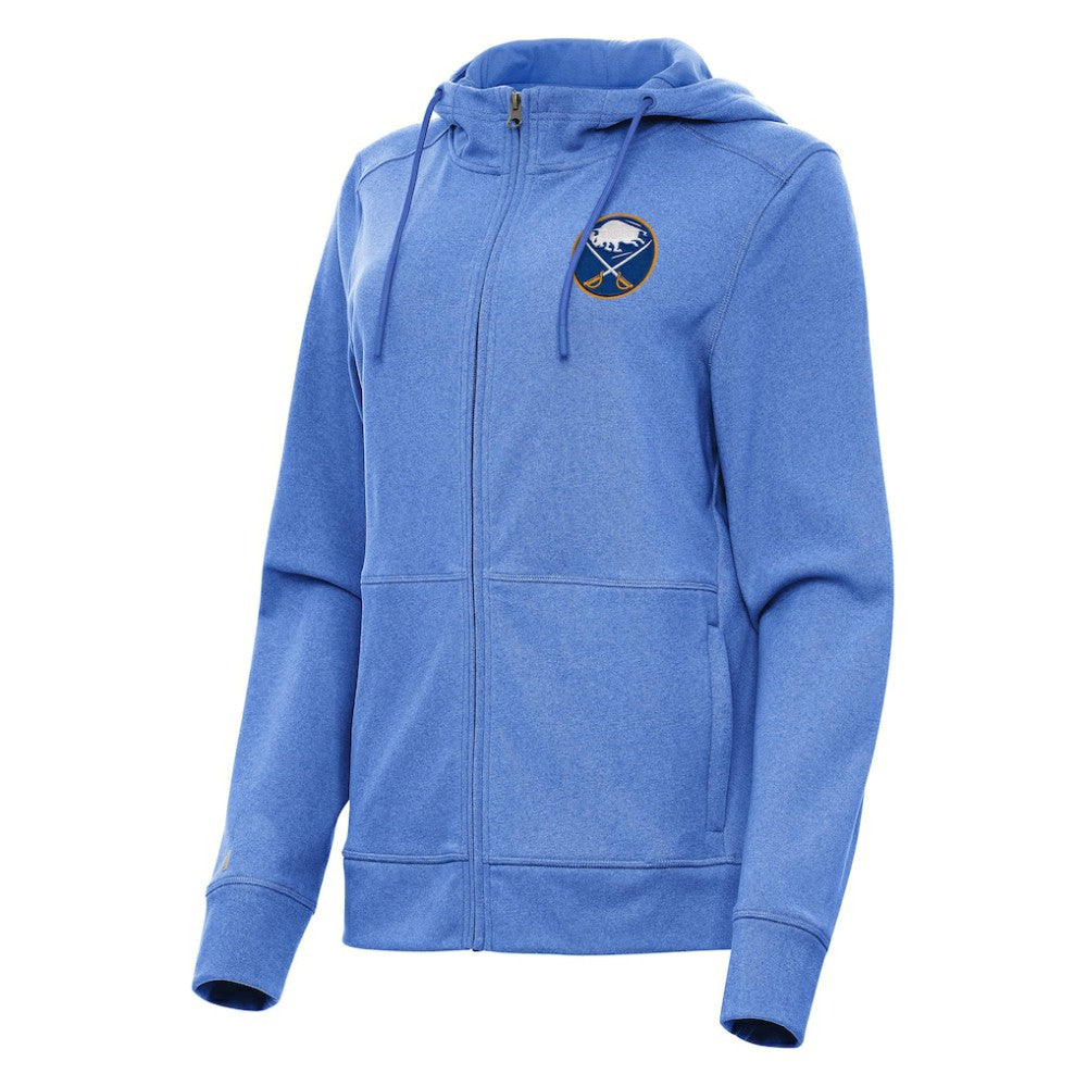NHL Buffalo Sabres Antigua Women's Seeker Full-Zip Hoodie - Heather Royal