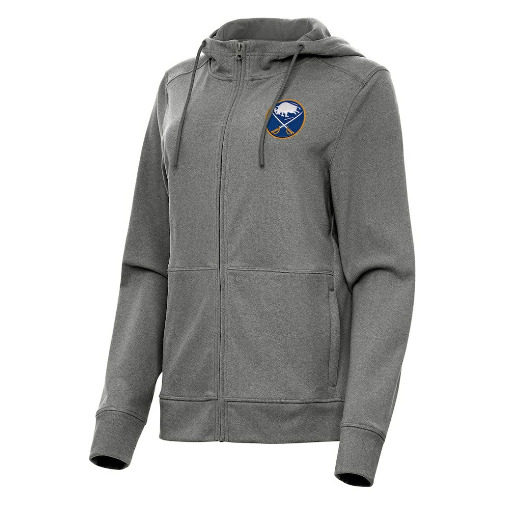 NHL Buffalo Sabres Antigua Women's Seeker Full-Zip Hoodie - Heather Black