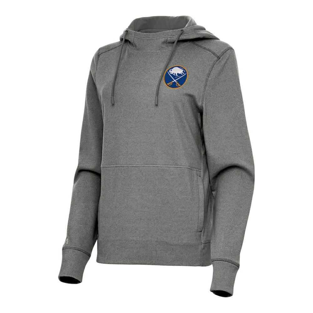 NHL Buffalo Sabres Antigua Women's Justice Pullover Hoodie - Heather Black