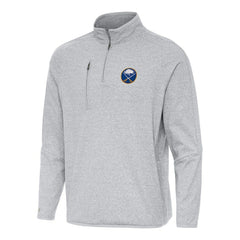 NHL Buffalo Sabres Antigua Certain Quarter-Zip Tri-Blend Sweatshirt - Heather Gray