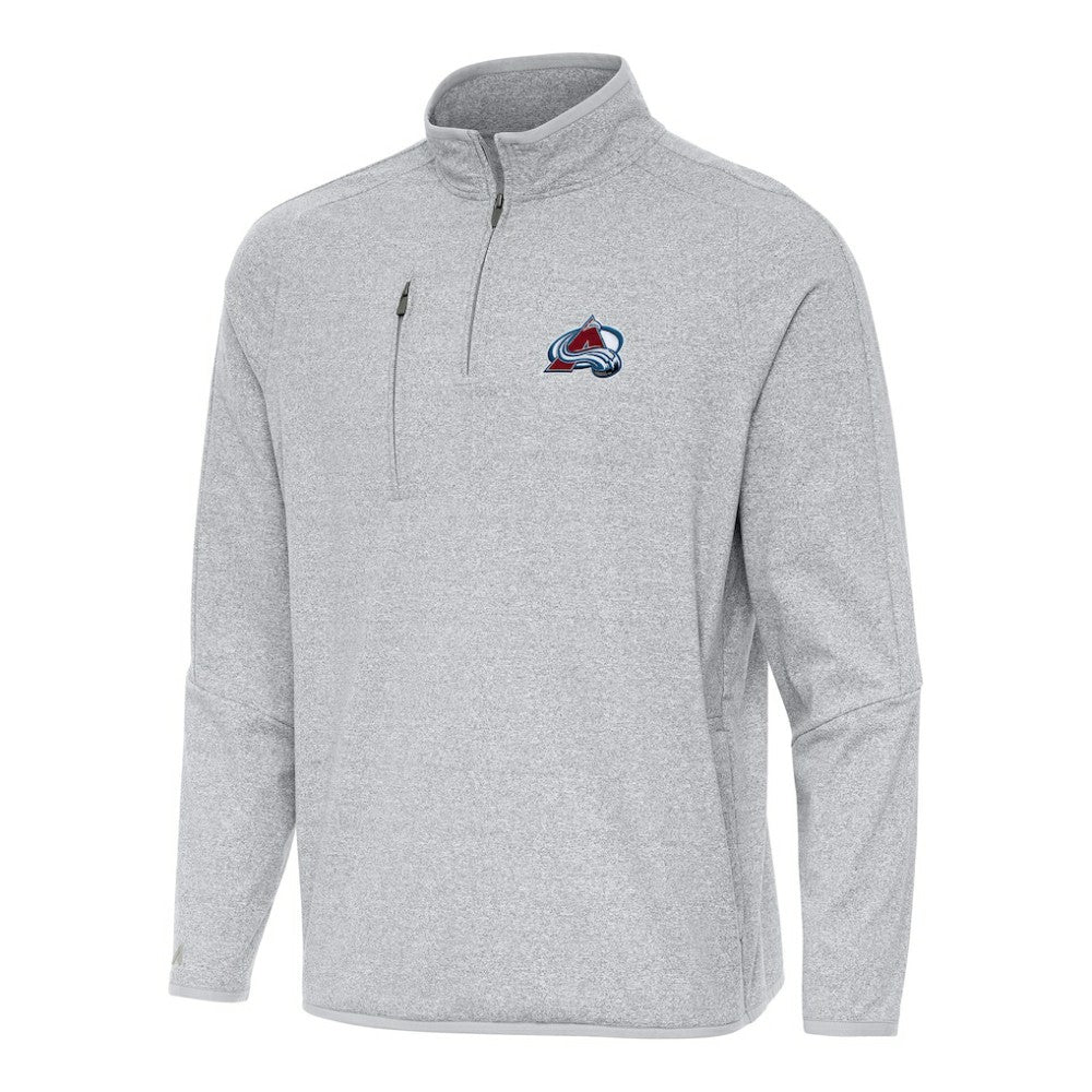 NHL Colorado Avalanche Antigua Certain Quarter-Zip Tri-Blend Sweatshirt - Heather Gray