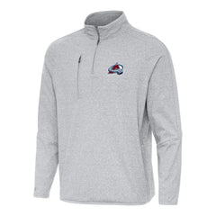 NHL Colorado Avalanche Antigua Certain Quarter-Zip Tri-Blend Sweatshirt - Heather Gray