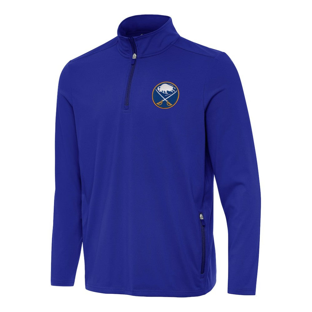 NHL Buffalo Sabres Antigua Perilous Quarter-Zip Sweatshirt - Royal