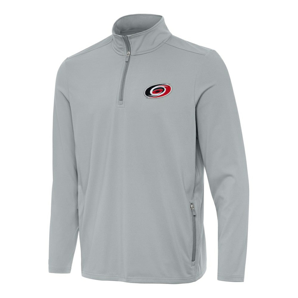 NHL Carolina Hurricanes Antigua Perilous Quarter-Zip Sweatshirt - Gray