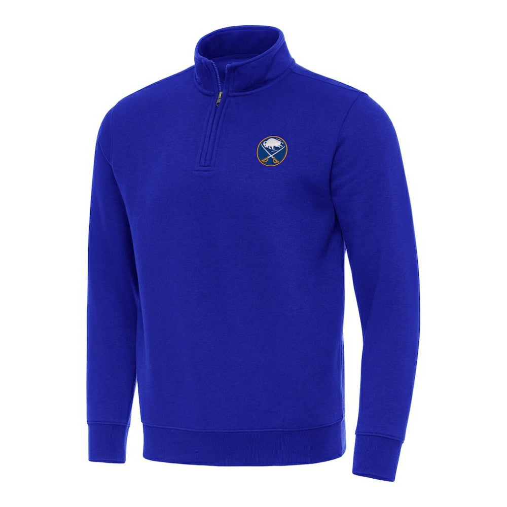NHL Buffalo Sabres Antigua Victory Quarter-Zip Mock Sweatshirt - Royal