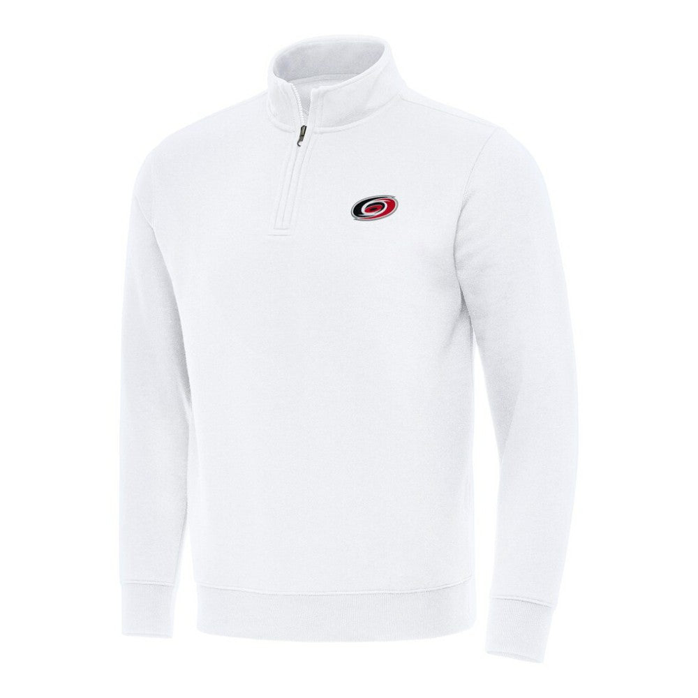 NHL Carolina Hurricanes Antigua Victory Quarter-Zip Mock Sweatshirt - White