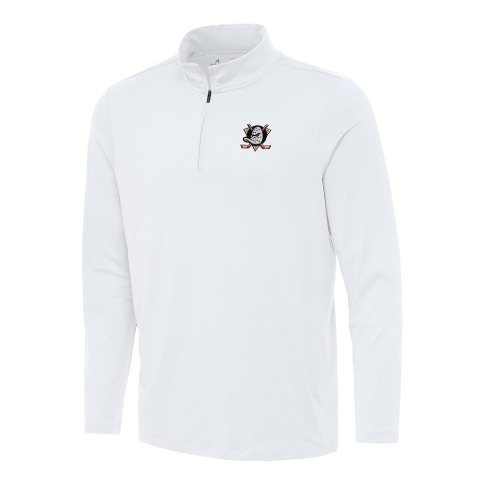 NHL Anaheim Ducks Antigua Reprocess Quarter-Zip Top - White