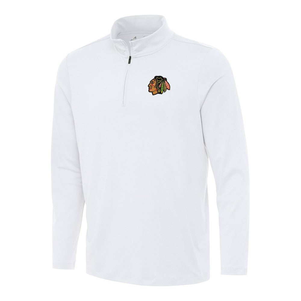 NHL Chicago Blackhawks Antigua Reprocess Quarter-Zip Top - White