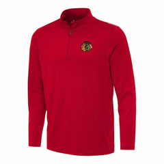 NHL Chicago Blackhawks Antigua Reprocess Quarter-Zip Top - Red