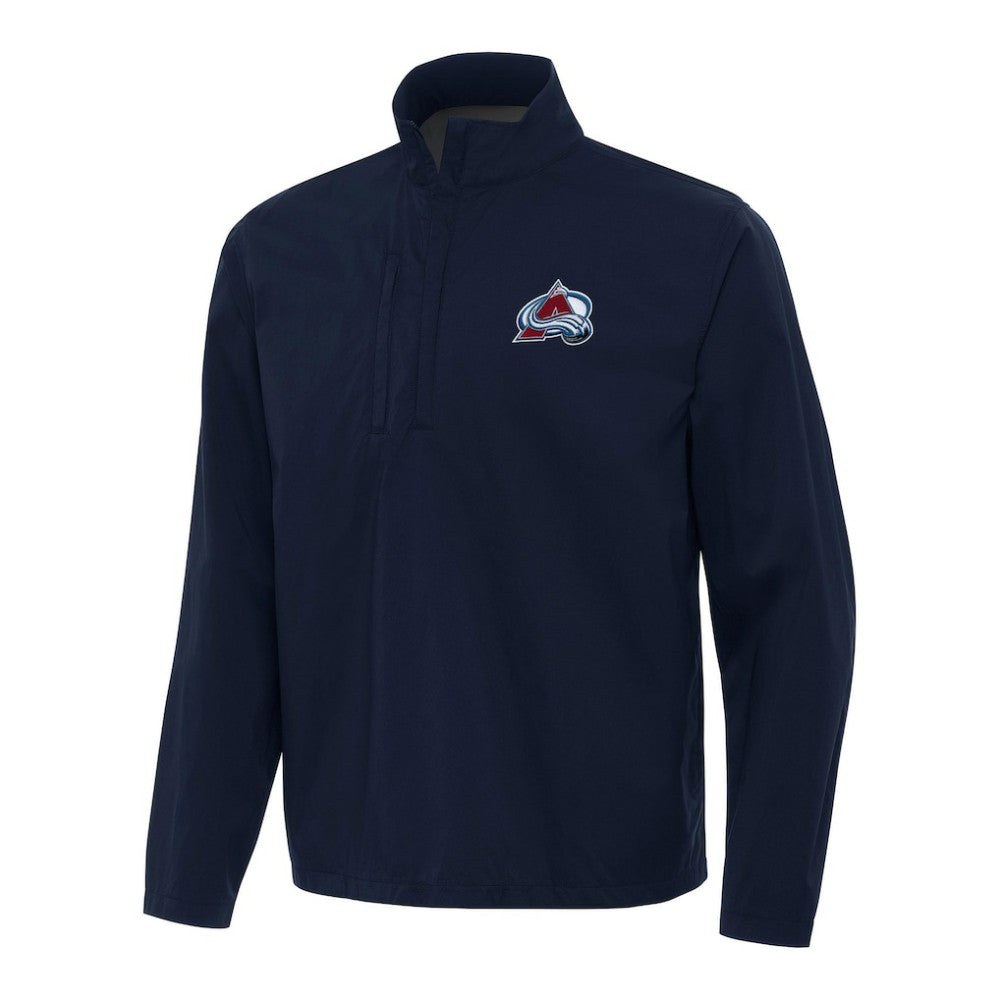 NHL Colorado Avalanche Antigua Brisk Quarter-Zip Windbreaker - Navy