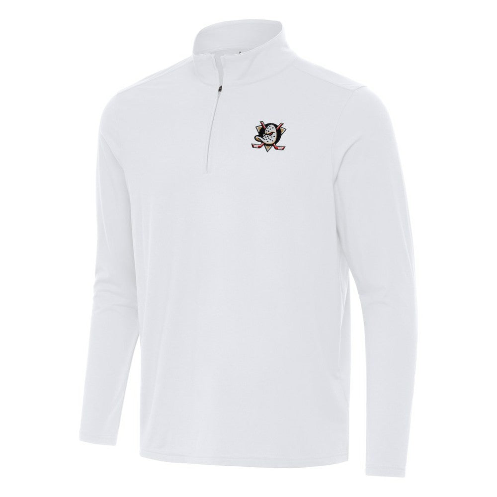 NHL Anaheim Ducks Antigua Intent Quarter-Zip Top - White