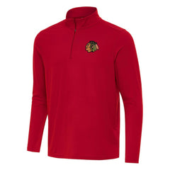 NHL Chicago Blackhawks Antigua Intent Quarter-Zip Top - Red
