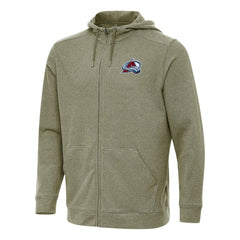 NHL Colorado Avalanche Antigua Effortless Full-Zip Hoodie Jacket - Olive