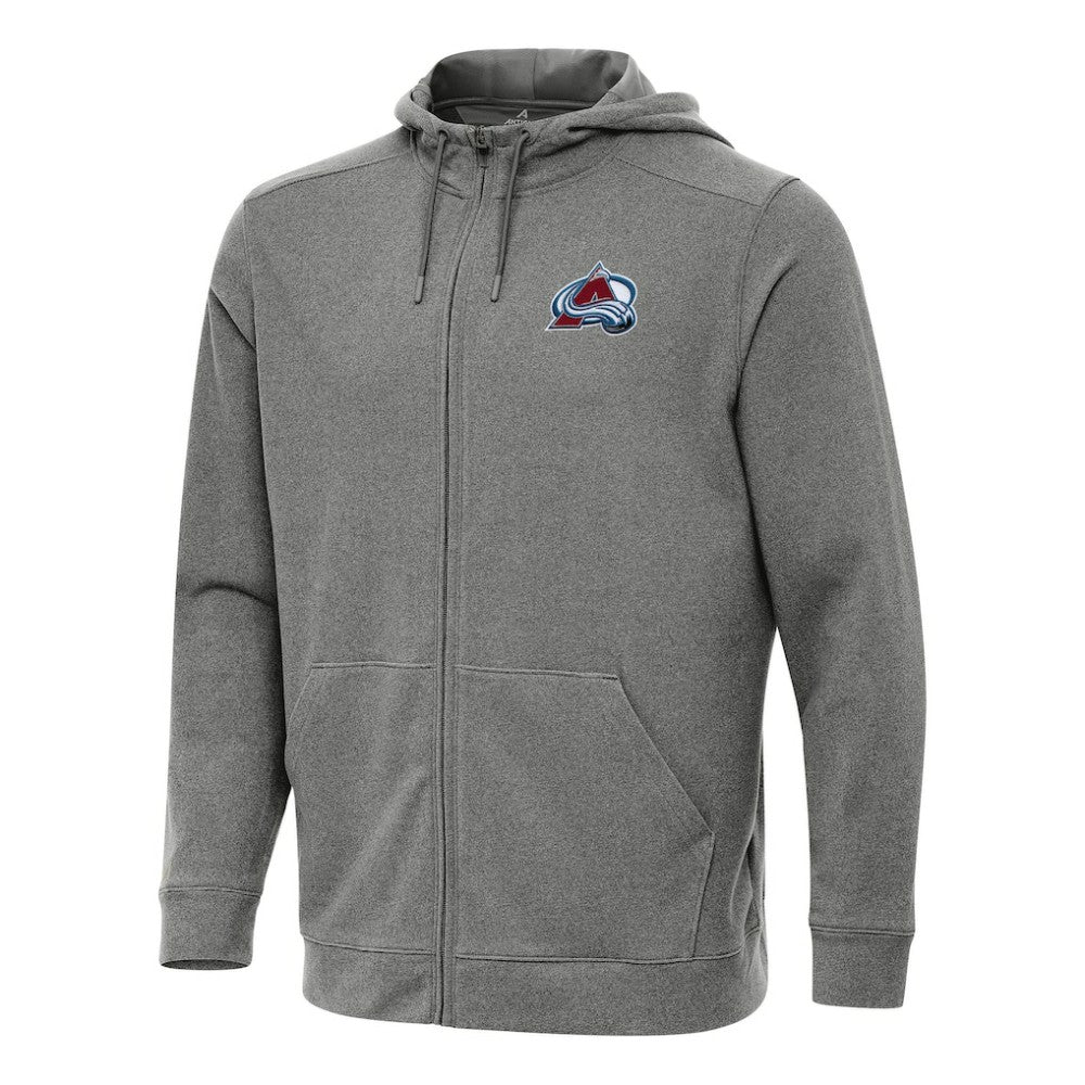 NHL Colorado Avalanche Antigua Effortless Full-Zip Hoodie Jacket - Heather Black