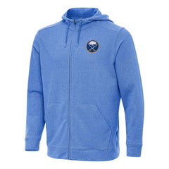 NHL Buffalo Sabres Antigua Effortless Full-Zip Hoodie Jacket - Heather Royal