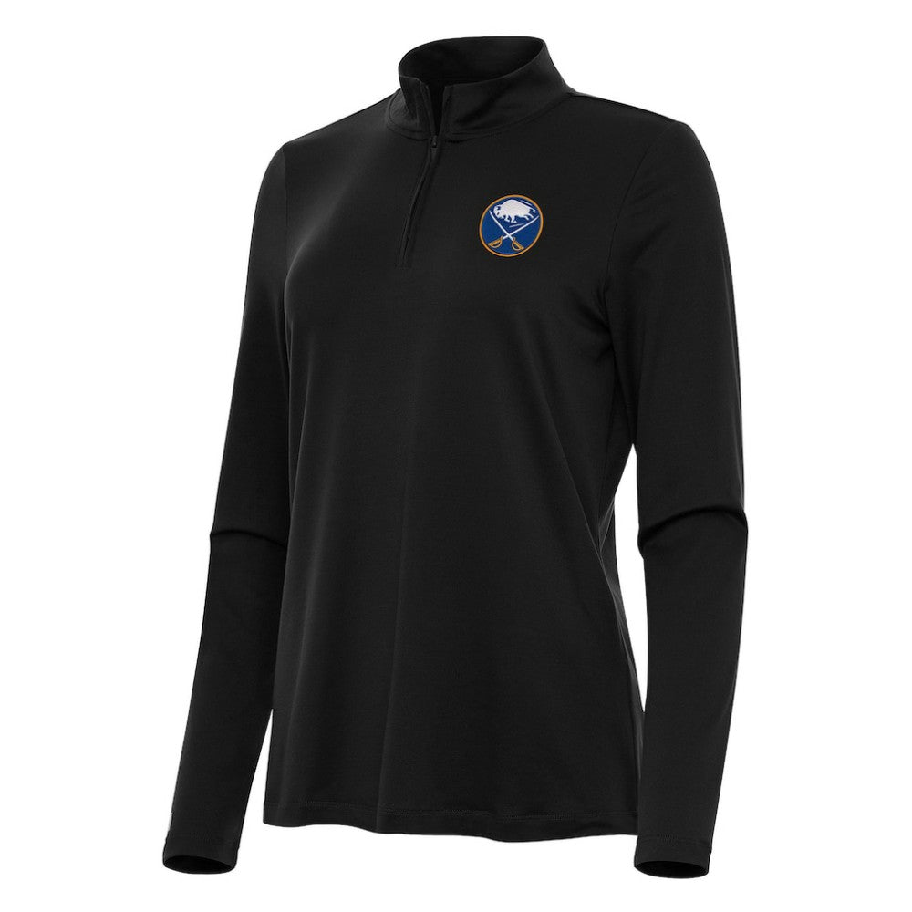 NHL Buffalo Sabres Antigua Women's Reprocess Quarter-Zip Top - Black
