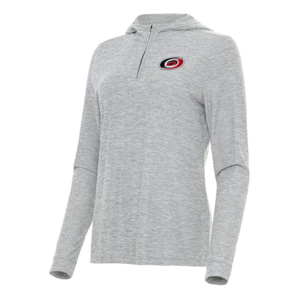 NHL Carolina Hurricanes Antigua Women's Daybreak Quarter-Zip Hoodie - Heather Gray