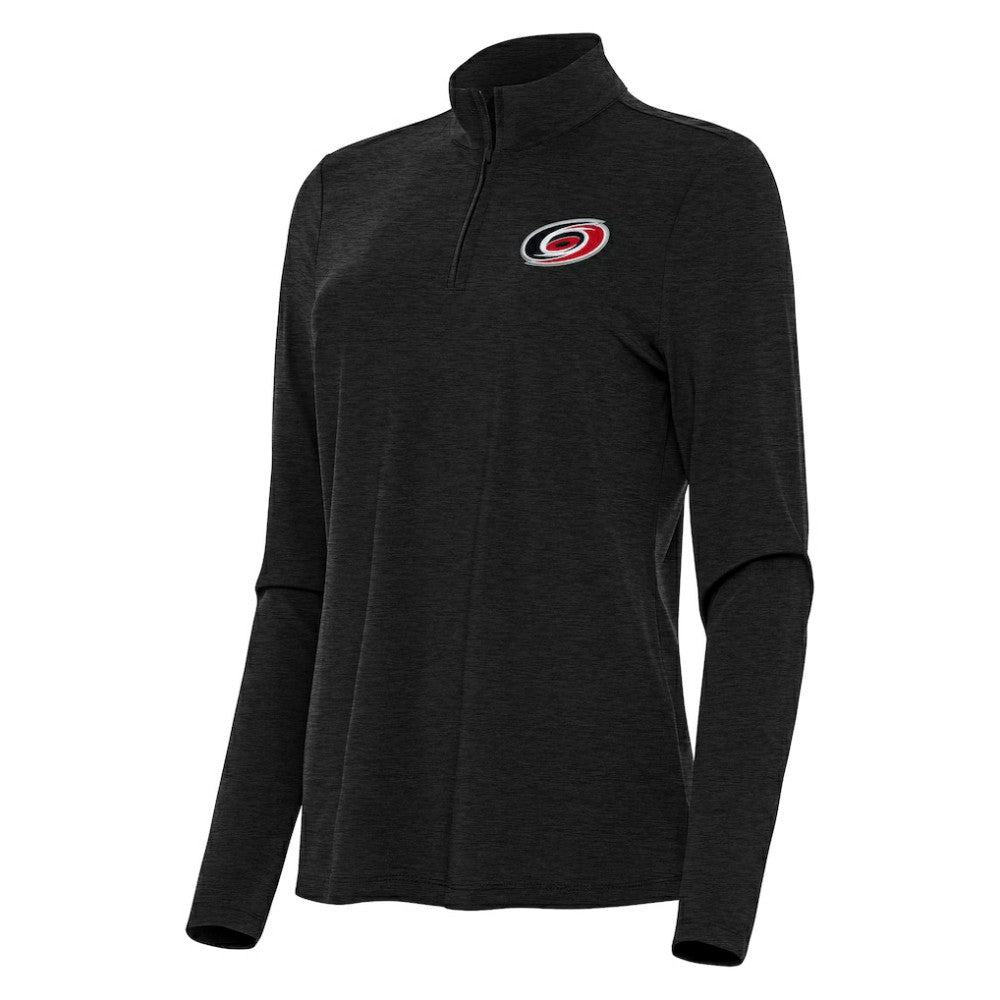 NHL Carolina Hurricanes Antigua Women's Bright Quarter-Zip Top - Heather Black